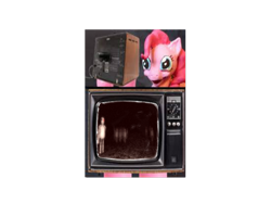 Size: 1152x864 | Tagged: safe, pinkie pie, earth pony, pony, creepy, exploitable meme, meme, nightmare fuel, obligatory pony, ragdoll, raspy hill, sculpture, sepia, tv meme