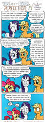 Size: 1443x3935 | Tagged: safe, artist:redapropos, apple bloom, applejack, rarity, earth pony, pony, unicorn, comic, exploitation