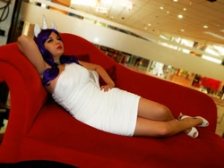 Size: 2048x1536 | Tagged: safe, artist:chibi chuu, rarity, human, armpits, cosplay, draw me like one of your french girls, fainting couch, indoors, irl, irl human, photo, solo