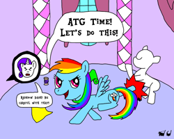 Size: 1000x800 | Tagged: safe, artist:bjdazzle, derpibooru import, rainbow dash, rarity, pegasus, pony, unicorn, atg 2017, carousel boutique, fabric, let's do this, mannequin, newbie artist training grounds, spool