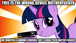 Size: 545x307 | Tagged: safe, derpibooru import, twilight sparkle, image macro, twiface, vulgar, wrong neighborhood, xbox one