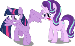 Size: 11151x6841 | Tagged: safe, artist:decprincess, starlight glimmer, twilight sparkle, twilight sparkle (alicorn), alicorn, pony, unicorn, school daze, absurd resolution, duo, duo female, female, simple background, transparent background, vector