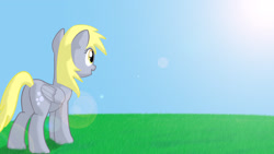 Size: 1920x1080 | Tagged: safe, artist:facing-worlds, derpy hooves, pegasus, pony, female, mare, wallpaper