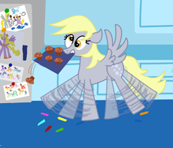 Size: 700x600 | Tagged: safe, artist:bibliodragon, derpy hooves, pegasus, pony, ask, dinky draws, female, mare, muffin, tumblr