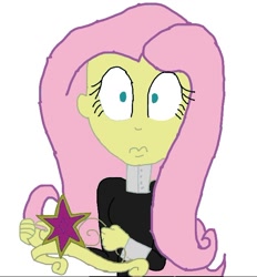 Size: 640x689 | Tagged: safe, artist:artcast nyans, fluttershy, equestria girls, big crown thingy, crona, solo, soul eater