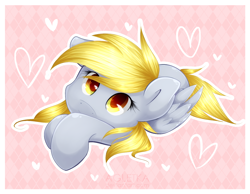 Size: 1208x938 | Tagged: safe, artist:agletka, derpy hooves, pegasus, pony, female, mare, pixiv, solo
