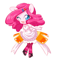 Size: 597x627 | Tagged: safe, artist:miikanism, pinkie pie, anthro, ambiguous facial structure, solo