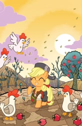 Size: 911x1400 | Tagged: safe, idw, applejack, earth pony, pony, comic, cover, johnny appleseed