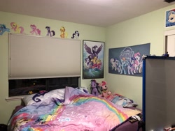 Size: 4032x3024 | Tagged: safe, derpibooru import, applejack, fluttershy, pinkie pie, rainbow dash, rarity, twilight sparkle, twilight sparkle (alicorn), alicorn, my little pony: the movie, irl, merchandise, photo, room