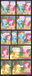 Size: 1060x2480 | Tagged: safe, artist:dm29, derpibooru import, applejack, pinkie pie, rainbow dash, earth pony, pegasus, pony, cider, comic, desperation, implied urine, need to pee, omorashi, potty dance, potty emergency, potty time, squick, sweet apple acres, trio, trotting in place