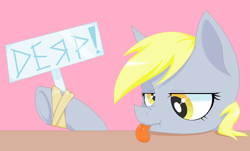 Size: 799x482 | Tagged: safe, artist:bigmoon206, derpy hooves, pegasus, pony, derp, female, mare, pixel art, solo, tongue out