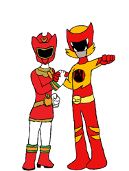 Size: 512x680 | Tagged: safe, applejack, earth pony, pony, equestrian sentai harmoranger, harmony red, pokémon, power rangers, super sentai, xyger red