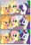 Size: 1741x2500 | Tagged: safe, artist:pyruvate, applejack, fluttershy, rarity, earth pony, pegasus, pony, unicorn, comic:the usual, comic, female, flarity, lesbian, shipping