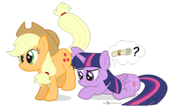 Size: 1200x750 | Tagged: safe, artist:dm29, applejack, twilight sparkle, twilight sparkle (alicorn), alicorn, earth pony, pony, duo, female, mare, simple background, transparent background