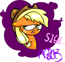 Size: 1233x1178 | Tagged: safe, artist:mushroomcookiebear, applejack, earth pony, pony, bust, female, mare, solo