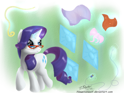 Size: 2000x1500 | Tagged: safe, artist:niegelvonwolf, rarity, pony, unicorn, female, horn, mare, solo, white coat