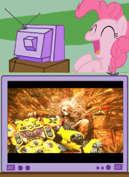 Size: 703x962 | Tagged: safe, pinkie pie, earth pony, pony, alfa legion, exploitable meme, god-emperor of mankind, golden throne, if the emperor had a text-to-speech device, imperial fists, meme, obligatory pony, primarch inside a space marine inside a space marine, rogal dorn, space marine centurion, space marine inside a space marine, tv meme, warhammer (game), warhammer 40k