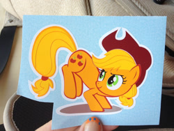 Size: 1200x900 | Tagged: safe, applejack, custom, irl, photo, sticker