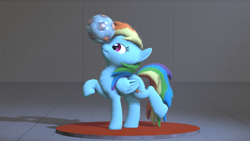 Size: 4000x2250 | Tagged: safe, artist:rainbowdashsnipers, derpibooru import, rainbow dash, pegasus, pony, 3d, cute, dashabetes, female, fluffy, football, mare, solo, source filmmaker, sports