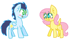 Size: 500x274 | Tagged: safe, artist:jackiesponies, fluttershy, soarin', pegasus, pony, female, male, shipping, soarinshy, straight