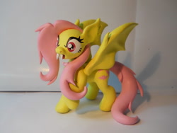 Size: 1024x768 | Tagged: safe, artist:earthenpony, fluttershy, bat pony, pony, bats!, flutterbat, irl, photo, race swap, sculpture, solo, that was fast