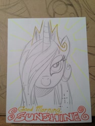 Size: 852x1136 | Tagged: safe, artist:andypriceart, princess celestia, alicorn, pony, lidded eyes, solo, traditional art