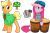 Size: 1095x730 | Tagged: safe, artist:crowmagnon, applejack, pinkie pie, earth pony, pony, alternate universe, clothes