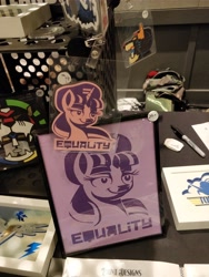 Size: 3456x4608 | Tagged: safe, artist:samoht-lion, starlight glimmer, unicorn, badge, equality, female, irl, photo, print, propaganda, stalin glimmer