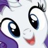 Size: 100x100 | Tagged: safe, rarity, pony, unicorn, :d, avatar, close-up, hi anon, icon, looking at you, solo