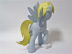 Size: 1080x810 | Tagged: safe, artist:robi, derpy hooves, pegasus, pony, female, mare, papercraft, pixiv, solo