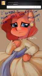 Size: 661x1200 | Tagged: dead source, safe, artist:dhui, pinkie pie, pony, bipedal, clothes, dress, solo, tired pie, tumblr