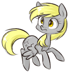 Size: 723x712 | Tagged: safe, artist:solweig, derpy hooves, pegasus, pony, chibi, female, mare, solo