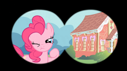 Size: 1054x592 | Tagged: safe, screencap, pinkie pie, earth pony, pony, feeling pinkie keen, binoculars, solo