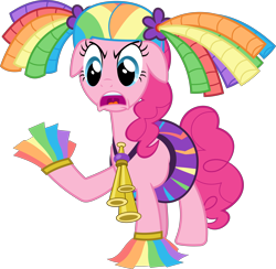 Size: 6156x6000 | Tagged: safe, artist:dasprid, pinkie pie, earth pony, pony, rainbow falls, absurd resolution, simple background, skirt, solo, transparent background, vector