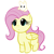 Size: 700x700 | Tagged: safe, artist:kloudmutt, fluttershy, pegasus, pony, rabbit, cute, filly, foal, shyabetes, solo