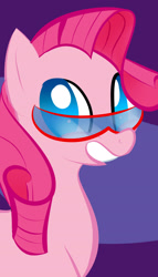 Size: 1097x1920 | Tagged: safe, artist:malwinters, pinkie pie, earth pony, pony, alternate hairstyle, glasses, solo