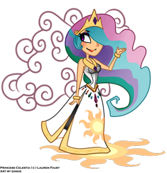 Size: 1020x1057 | Tagged: safe, artist:gingie-lily, princess celestia, human, humanized, solo