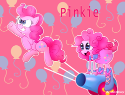 Size: 5132x3924 | Tagged: safe, artist:avi-library, pinkie pie, equestria girls, balloon, human ponidox, partillery, party cannon