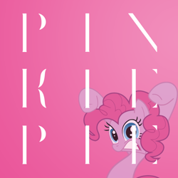 Size: 1024x1024 | Tagged: safe, artist:metal6is6art6, pinkie pie, earth pony, pony, album cover, album parody, black metal, deafheaven, solo, sunbather