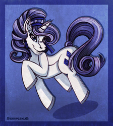 Size: 710x794 | Tagged: safe, artist:starplexus, rarity, crystal pony, pony, unicorn, crystal rarity, female, mare, solo