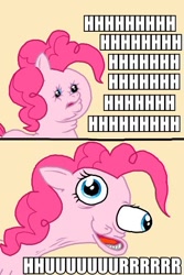 Size: 400x600 | Tagged: safe, pinkie pie, earth pony, pony, artifact, derp, eye bulging, hurr, hurr durr, solo, wat