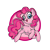 Size: 1200x1200 | Tagged: safe, artist:ewandra, pinkie pie, earth pony, pony, happy, looking at you, running, simple background, smiling, solo, sonic channel, sonic the hedgehog (series), style emulation, transparent background, yuji uekawa style