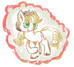 Size: 640x580 | Tagged: safe, artist:danielpon, applejack, earth pony, pony, crossed hooves, female, mare, solo