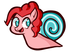 Size: 1000x702 | Tagged: safe, artist:kaboodlesque, artist:php52, pinkie pie, original species, snail, snail pony, solo, species swap