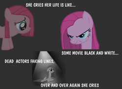 Size: 1266x926 | Tagged: safe, artist:drpain, pinkie pie, earth pony, pony, crying, depression, filly, fuel (band), hemorrhage (song), pinkamena diane pie, sadness