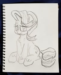 Size: 2678x3287 | Tagged: safe, artist:shoeunit, starlight glimmer, pony, unicorn, sitting, solo, traditional art