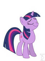 Size: 2234x3000 | Tagged: safe, artist:pony4444, derpibooru import, twilight sparkle, magical mystery cure, eyes closed, pose, proud, simple background, smiling, solo, standing, transparent background, vector