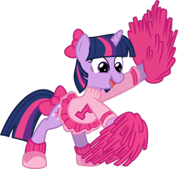 Size: 6312x6000 | Tagged: safe, artist:yetioner, derpibooru import, twilight sparkle, absurd resolution, cheerleader, cheerleader sparkle, simple background, solo, transparent background, vector