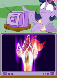 Size: 438x600 | Tagged: safe, derpibooru import, twilight sparkle, twilight sparkle (alicorn), alicorn, pony, exploitable meme, female, mare, megaman, tv meme, zero, zero virus