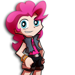 Size: 5000x5000 | Tagged: safe, artist:fj-c, pinkie pie, human, absurd resolution, humanized, panty and stocking with garterbelt, solo